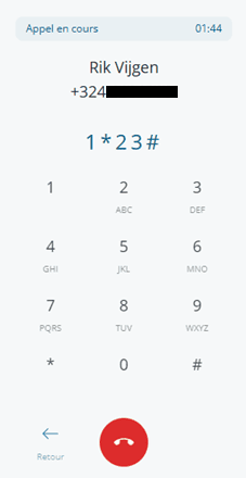 DTMF keypad during call