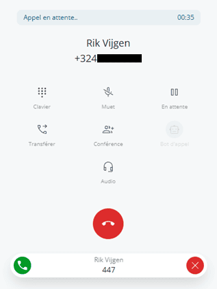 Held call bar