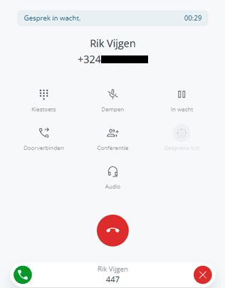 Held call bar
