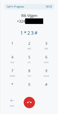 DTMF keypad during call