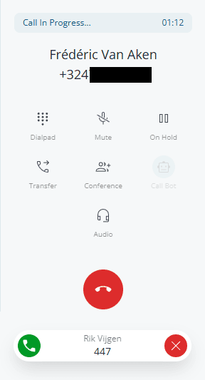 Held call bar